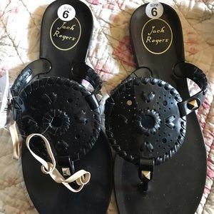 Jack Rogers Jelly Sandals NWT Black Size 6